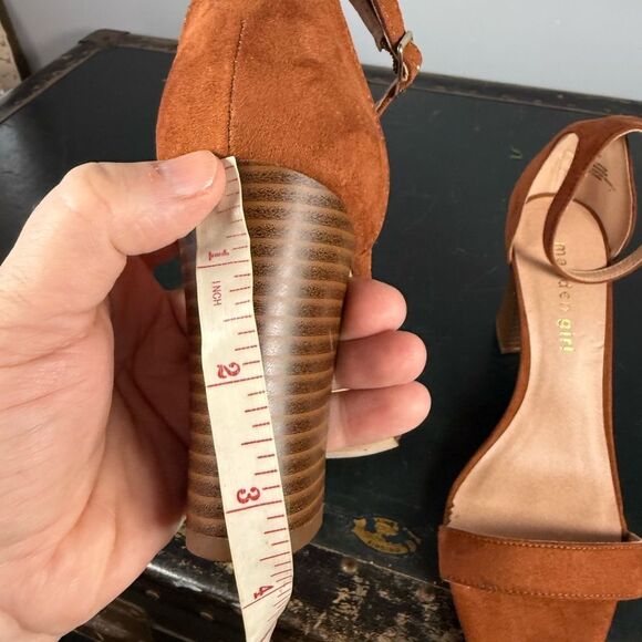 Madden Girl Bella-S Pumpkin Brown Block Heels Strappy sandals size 7.5 - Picture 6 of 7